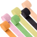 Miniatyrbilde 1 av 7: Krepppapir-streamer 6 ruller, 6 fargerike feststreamer-poser