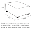 Miniatyrbild 2 av 5: Tvåsitsig Ottoman-överdrag Tvättbart Ottoman-överdrag Rektangulärt Dammtätt Elastiskt Avtagbart Pallöverdrag