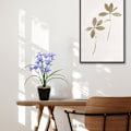 Miniatyrbillede 5 af 5: To-grenede forårsblomst bonsai med blade, kreative ornamenter