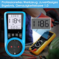 Miniatyrbild 4 av 6: Blå Elkostnadskalkylator, Kumulativ Förbrukningsmätare för Hem och Kontor, Strömförbrukningsanalys med Automatisk Överbelastningsvarning,