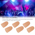 Miniatyrbild 7 av 8: 5 par finger LED-lampor för tummen, PVC, 3V, 40 mAh batteridriven, 4,5 cm, vita