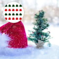 Miniatyrbild 4 av 5: 20 st Mini Stickade Jultomtehattar Jultomtehattar