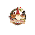 Miniatyrbild 1 av 7: Julkrans med Snögubbedesign, Charmig \"Let it Snow\" Skylt, Krans med Rattanbas för Ytterdörr & Väggdekoration, Återanvändbar Juldekoration
