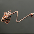 Miniatyrbild 5 av 6: Kopparpläterad Vortex Point Dowsing Pendel för Spådom och Healing