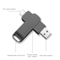 Pikkukuva 3 / 5: Puhelinmuistitikku USB 3.0 Type C 2-in-1 Metalli Kääntyvä Kannettava Flash-asema Tableteille Kuvien Tallennukseen Musta 128 Gt