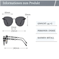 Miniatyrbilde 3 av 5: Speilbriller UV400 Briller Aviator Solbriller Retro Briller