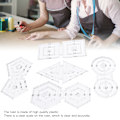 Pikkukuva 5 / 5: 5 kpl Patch-Work -viivainten setti DIY manuaalinen kaksinkertainen pyöreä Pentagon Hex Triangle ompelutyökalu