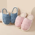 Miniatyrbillede 4 af 5: Dames Fuzzy Hjemmesko med Slip-On - Udendørs & Indendørs - Varme & Bløde