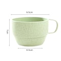 Miniatyrbillede 4 af 5: Enkel Bærbar Sund Hvedehalm Kaffe Kop Te Mælk Vand Drikkekop Kopper (Grøn)