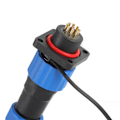 Miniatyrbillede 3 af 8: IP68 Vandtæt Stikkontakt Kvadratisk Luftfartsstrømstik Industrielt Terminaladapter SP169 Pin (250V 5A)