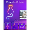 Miniatyrbild 3 av 5: Anpassningsbar neonbelysning för lekrum och sovrum, flexibel vattentät LED-slinga med RGBIC-teknik för inomhus- och utomhusdekor, 5 meter