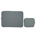 Miniatyrbilde 1 av 5: Solidfarget Laptop Sleeve Notebook Håndveske Bæreveske Glidelås Strømforsyningsveske Grå 15,6 Tommer