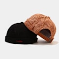 Miniatyrbillede 4 af 5: Skullies & Beanies Hat Mænd Beanie Brimless Cap Rullet Kant, Kamel