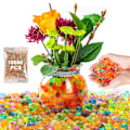 Miniatyrbild 1 av 7: Regnbågsblandning Vattenpärlor, Livfulla Färger Giftfria Vattengel-pärlor för Dekorativa Arrangemang & Blomsterkonst, Biologiskt Nedbrytbara Gelépärlor för Vaser,