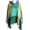 Pikkukuva 5 / 5: Naisten Ruudullinen Hupparihuivi Cape Shawl Poncho