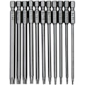 Pikkukuva 1 / 5: 11 kpl 100 mm S2 1/4 tuuman Torx-ruuvinvääntimen kärkiä, tarkkuus kuusiokolo