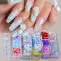 Miniatyrbild 4 av 5: Blomma nagelberlocker, för nail art DIY-design Tillbehör Hantverk style 3