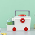 Miniatyrbild 3 av 8: Mångsidig Hushållsartikel, Lätt Medicinorganisatör, PP AS-Material För Pålitlig Hållbarhet, Ambulansinspirerad Design För Snabb Identifiering,