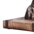 Miniatyrbillede 5 af 8: Multifunktionel Hestehoved Skulptur Resin Heste Bogstøtter til Hjem Kontor Stue BS20900 Bronze Hest