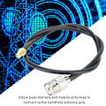 Miniatyrbilde 5 av 5: SMA Hunn til UHF Hunn Svart Jumper Wire Adapter for UHF Base og Mobile Antenner