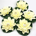Miniatyrbillede 4 af 7: 6 stk. Kunstige Flydende Skum Lotusblomster, med Vandlilje Pad