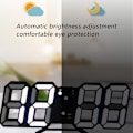 Miniatyrbilde 5 av 6: Intelligent 3D digital klokke vekkerklokke digital veggklokke LED