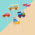 Miniatyrbilde 4 av 5: 35 stk Transportkake Topper - 5 modeller