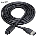 Miniatyrbilde 2 av 5: IEEE 1394B Firewire 800 til 400 9-pin til 6-pin kabel 1,8 meter, Firewire 800 9-pin/6-pin hann/hann (9-pin til 6-pin)