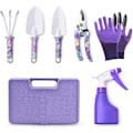 Miniatyrbild 3 av 5: Polyester Organizer Tote, Trädgårdsredskap för kvinnor, Rostfritt stål 6-delars verktygssats, Trädgårdstillbehör med ergonomisk design, Rostskyddad trädgård