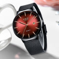 Miniatyrbilde 5 av 7: Tynn Vanntett Mesh Mote Minimalistisk Analog Kvarts Armbåndsur