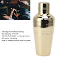 Miniatyrbilde 8 av 8: Cocktail Shaker 304 Rustfritt Stål Mikser Drikk Shaker for Hjemme Barsett Barverktøy 510ml Gull