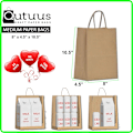 Miniatyrbilde 3 av 5: Kraftpapir Gaveposer med Håndtak - Brune Handleposer, Festposer, Godteposer, Gaveposer, Forretningsposer, Kraftposer, Detaljhandelsposer