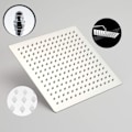 Miniatyrbillede 3 af 5: Brustet Stål Bruseshower - Vandbesparende Bruseshower, 30CM Kvadratisk Bruseshower, Universal Regnbruseshower 1/2 Tomme Gevind, 360° Drejelig