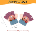 Miniatyrbilde 2 av 5: Varme fem-fingers plysjvotter for jenter og gutter i ull til barn og baby