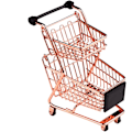 Pikkukuva 1 / 8: Mini Metal Shopping Cart Supermarket Handcart Trolley, Table Off