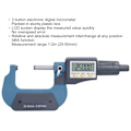 Miniatyrbilde 8 av 8: Digital Mikrometer 0,00005 tommer/0,001 mm Oppløsning Profesjonelle Tykkelsesmåleverktøy 25‑50 mm