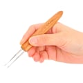 Pikkukuva 1 / 2: Muodin koukku, bambukahva, virkkauskoukku, hiusten punonta, dreadlock-työkalu (0,75 mm) kaksinkertainen virkkauskoukku