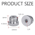 Pikkukuva 6 / 6: 1/4''-20 - 5/8''-11 1/4'' - 5/8'' Kierteinen Ruuviadapteri Bosch-lasermittausjalustan Adapterille
