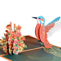 Pikkukuva 1 / 6: Kaunis käsintehty paperileikkaus Kolibri Pop Up -kortti, 5x7-3D