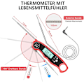Miniatyrbild 2 av 6: Laga Mat Som Ett Proffs: Vattentät Digital Kötttermometer, Snabb & Exakt Mätning, Robust Design, Bakgrundsbelysning Kalibreringsfunktion För Tydliga Avläsningar