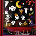 Miniatyrbilde 4 av 5: Halloween-nisse vindudekals dekorasjon, Halloween vindu glass
