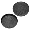 Miniatyrbilde 1 av 8: Rund Serveringsbrett i Massivt Tre for Te, Kaffe, Snacks, Mat, Restaurant, 27cm
