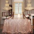 Miniatyrbillede 1 af 6: Sequin Dug, Sequin Dug Overlæg Kvadrat, 50\"x50\", Rose Go