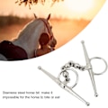 Miniatyrbilde 7 av 8: 135mm Hestebitt i Rustfritt Stål med Full Kjeve Snaffle Bit med Kulekjede