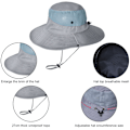 Miniatyrbillede 3 af 5: Solhat til kvinder med bred skygge, foldbar, UV-beskyttelse, strandhat