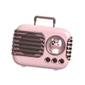 Pikkukuva 4 / 5: Vaaleanpunainen söpö retro Bluetooth-kaiutin Mini matkatavaroiden mini-kaiutin Luova vintage-tyylinen söpö pieni kaiutin