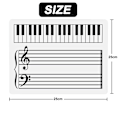 Miniatyrbilde 2 av 5: 1 sett Slettetavle Blankt Notestativ for Musikkstudenter Lærer Magnetisk sugetavle, Inkluderer viskelapper og musiknoteklistremerker