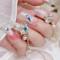 Miniatyrbillede 3 af 7: 8 stk. Neglecharms Metal Alloy 3D Neglediamanter Rhinestone Krystal Neglesøm Manicure Smykker til Håndværk DIY Neglekunst Vedhæng