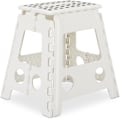 Miniatyrbild 1 av 5: Kompakt hopfällbar pall i plast för vuxna, robust hopfällbar pall i plast, halkfri hopfällbar pall för sovrum, kök, 39,5 cm (höjd), lättviktig