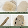 Miniatyrbillede 3 af 5: Dames Slides Åbne Tå Fluffy Tøfler Med Hvælvstøtte Plantar